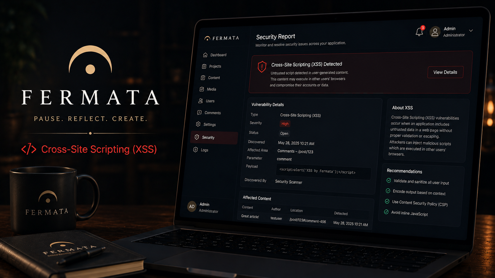 Cross-Site Scripting (XSS) – HTML Comment Breakout | Fermata
