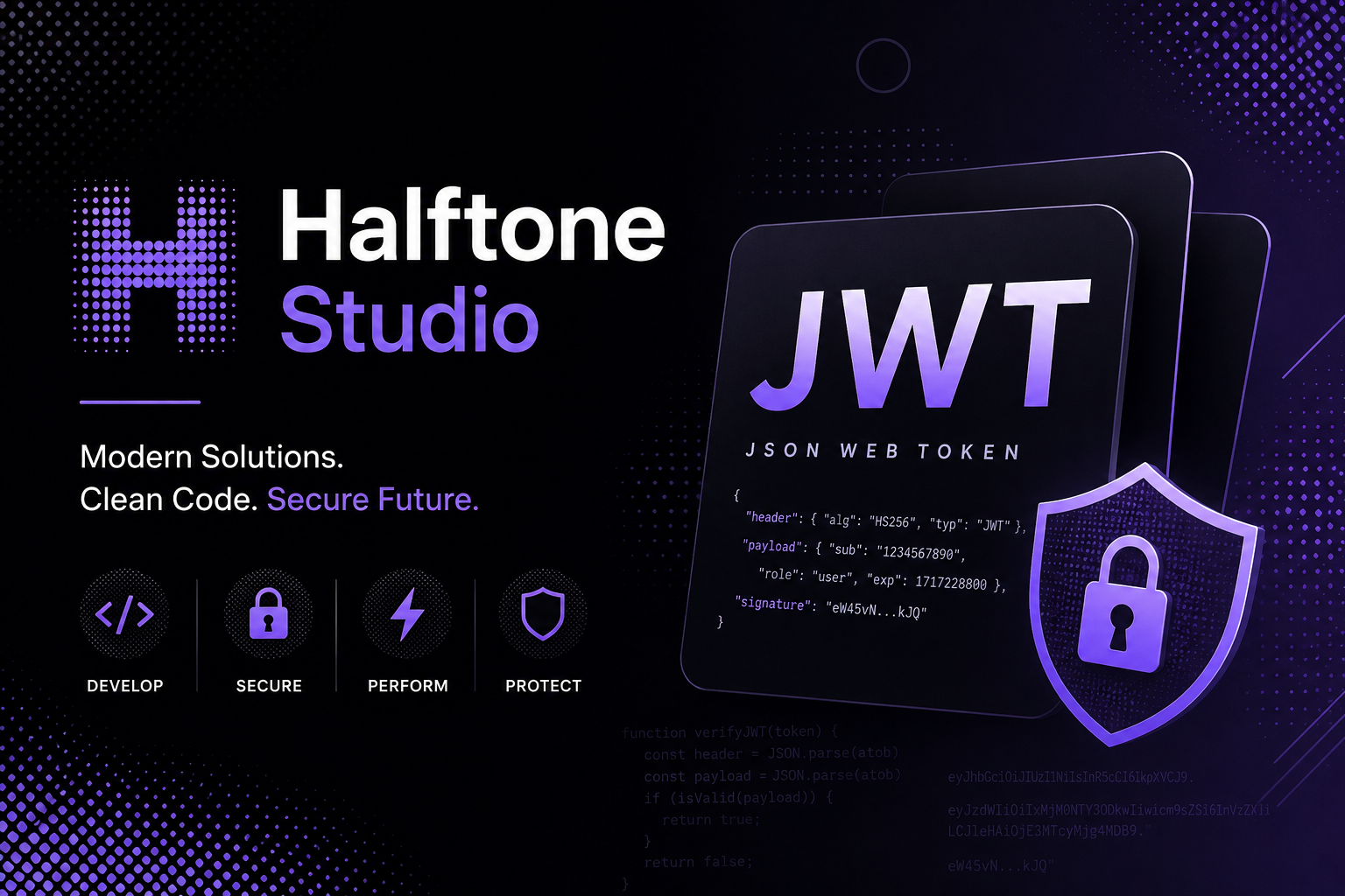 Halftone Studio JWT Algorithm Confusion
