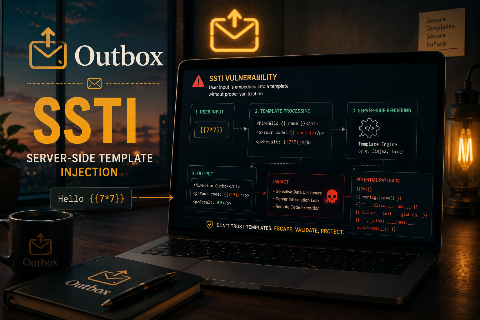 Server-Side Template Injection in Outbox