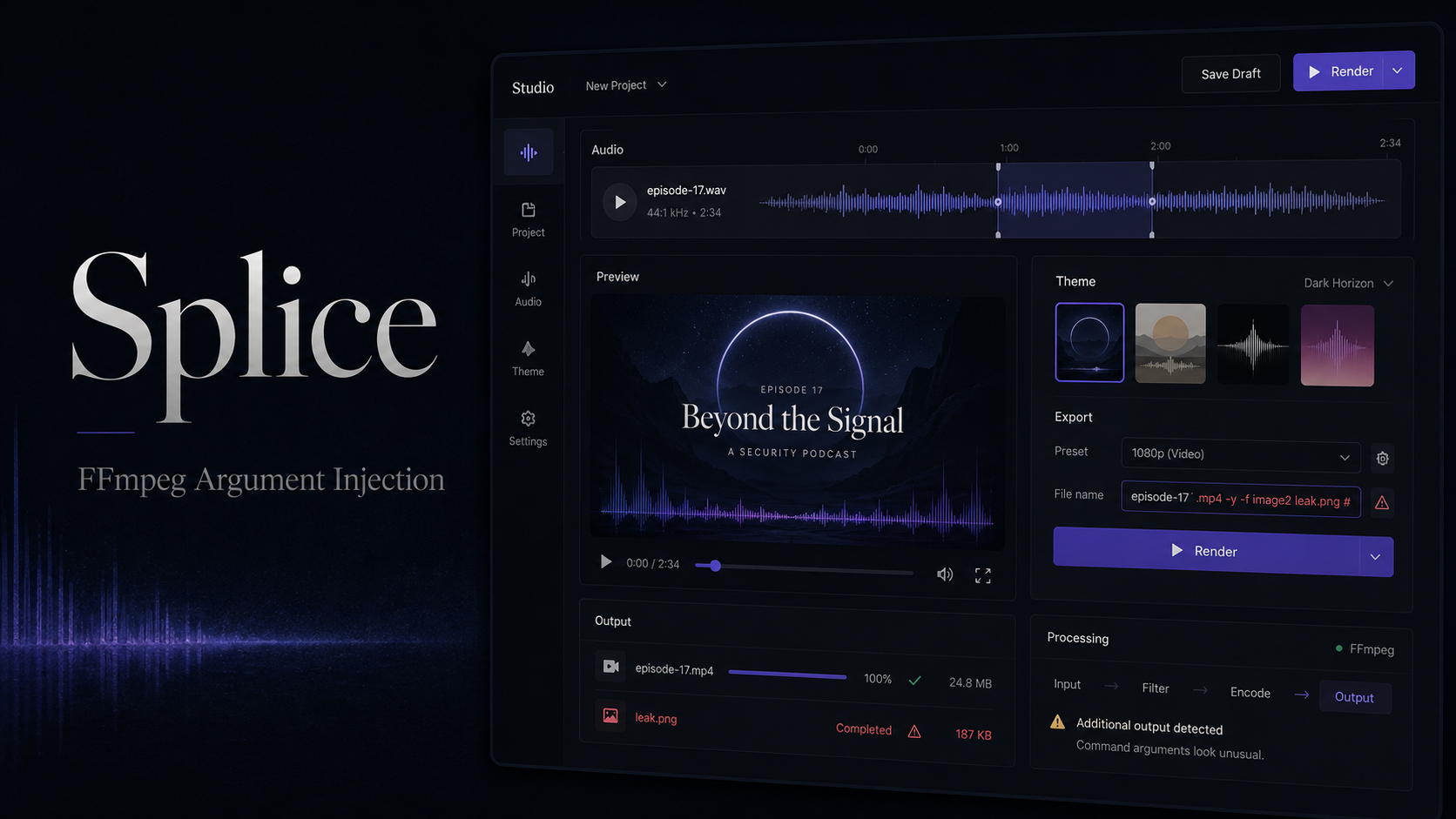 Splice FFmpeg argument injection challenge cover