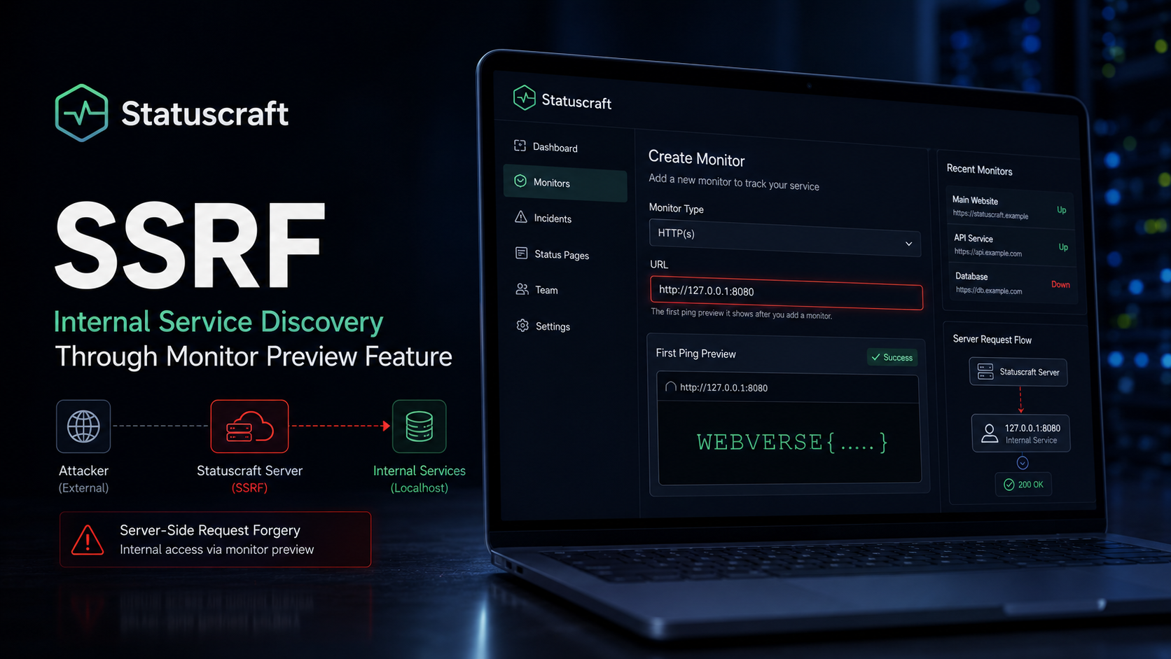 Statuscraft WebVerse challenge