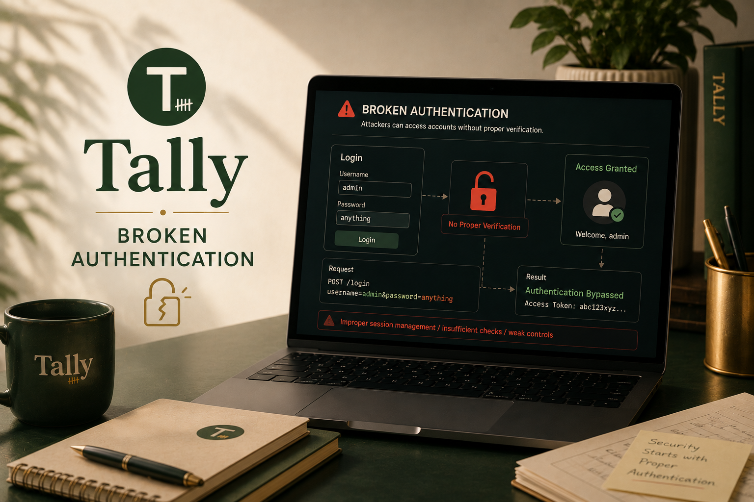 JWT Secret Cracking and Admin Token Forgery in Tally