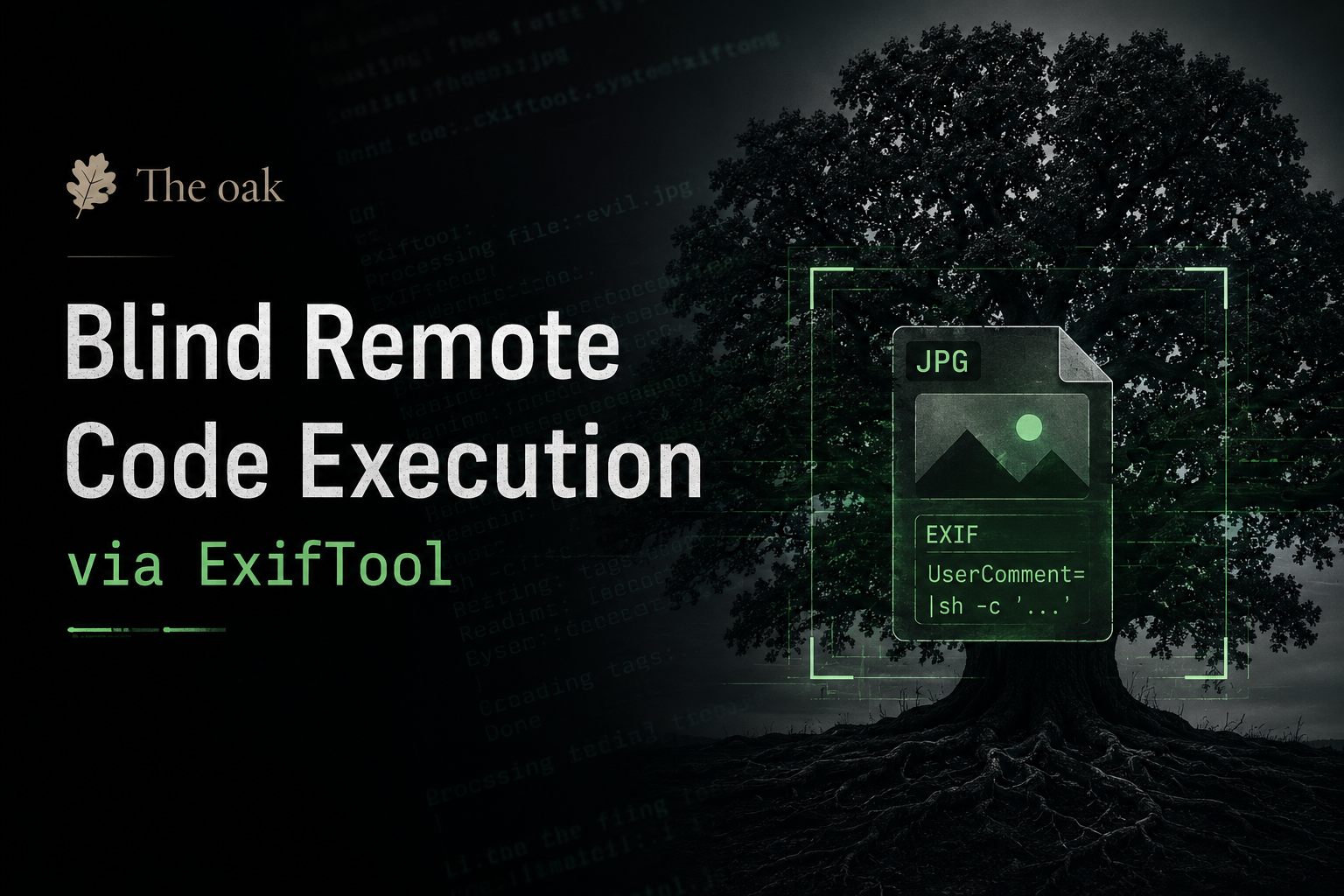 The Oak ExifTool CVE-2021-22204 Remote Code Execution
