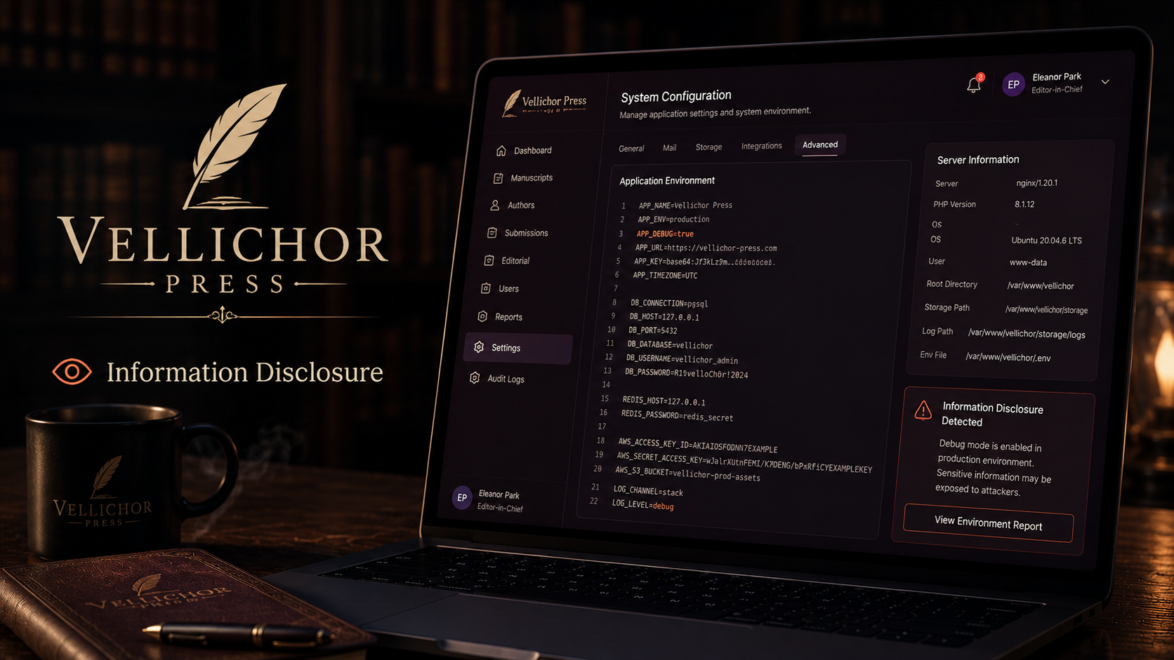 Information Disclosure – Sensitive HTML Comment Exposure | Vellichor Press
